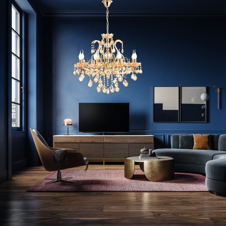 Navy and online gold chandelier